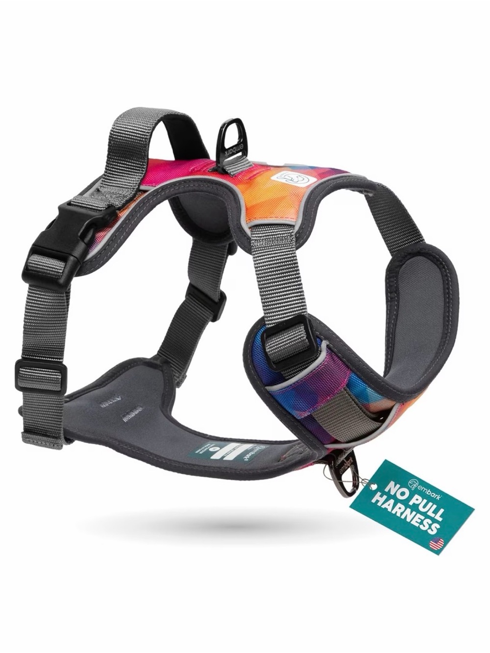Embark “Aurora” Multicolor Gradient No-Pull Dog Harness - Medium